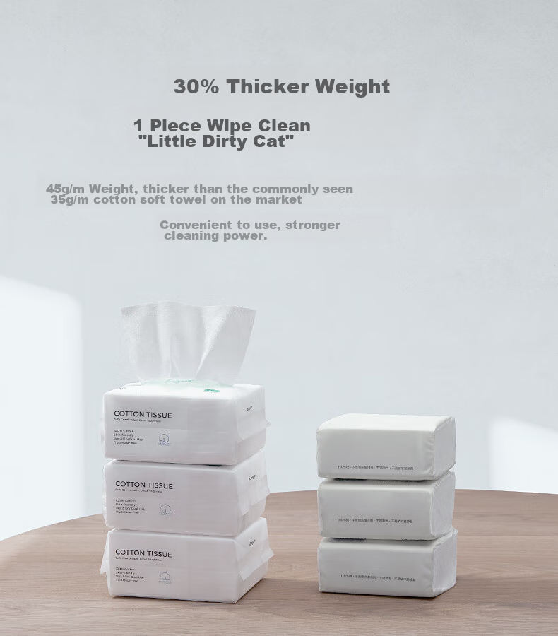 Babycare Bunny Cotton Soft Wipes, 100% Pure Cotton Baby Dry And Wet Use Towels, Facial Cleansing Wipes, Disposable Face Towels, 100 Sheets Per Pack, 20 Packs 3