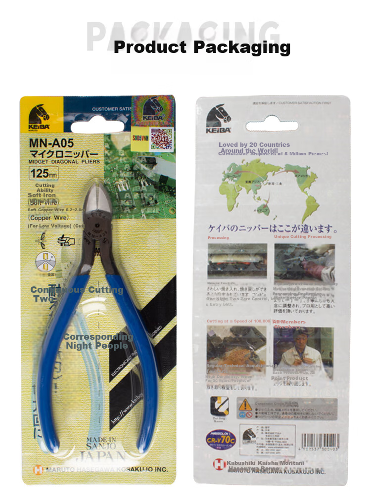 KEIBA Japanese Imported Diagonal Cutting Pliers, Side Cutters, Electrician's Specialized Wire Cutters, Line Snips, 5 Inches, MN-A05 6