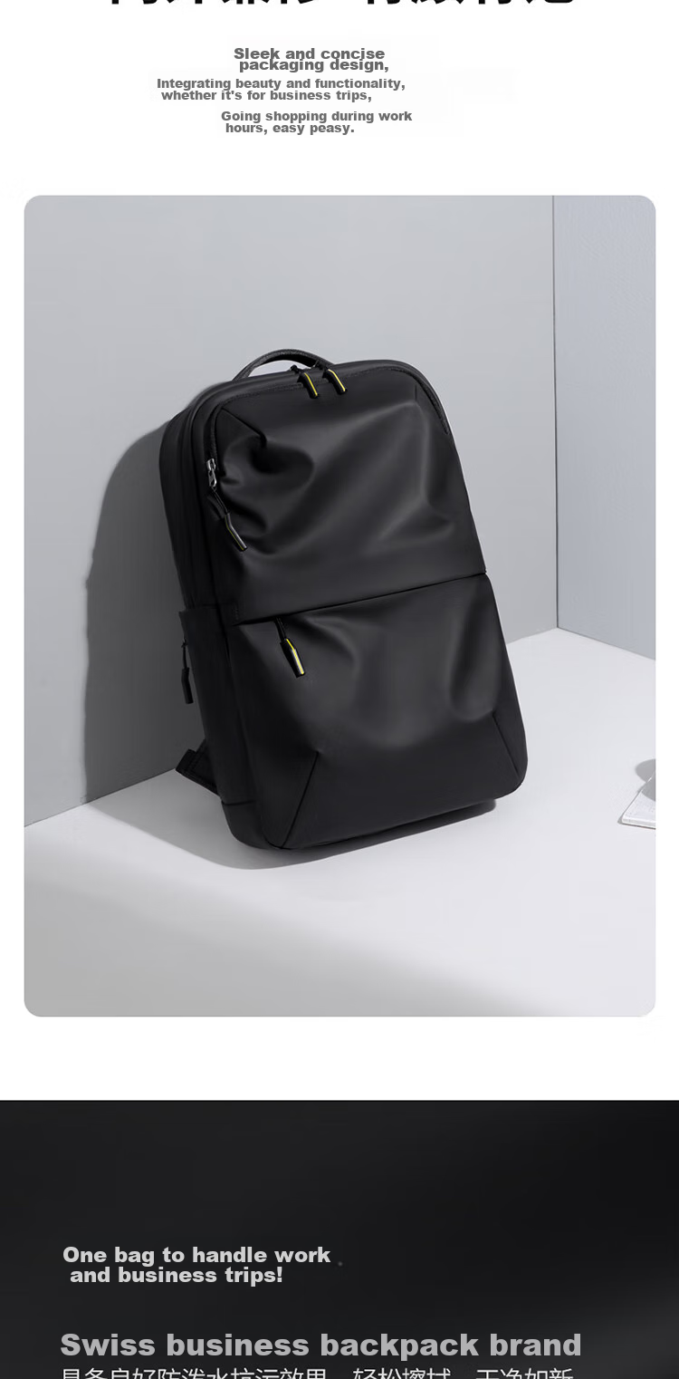 GOLF Backpack for Men, Casual Large Capacity Backpack, Korean Style Trendy Travel Business Bag, 15.6-Inch Laptop Backpack for Students 4