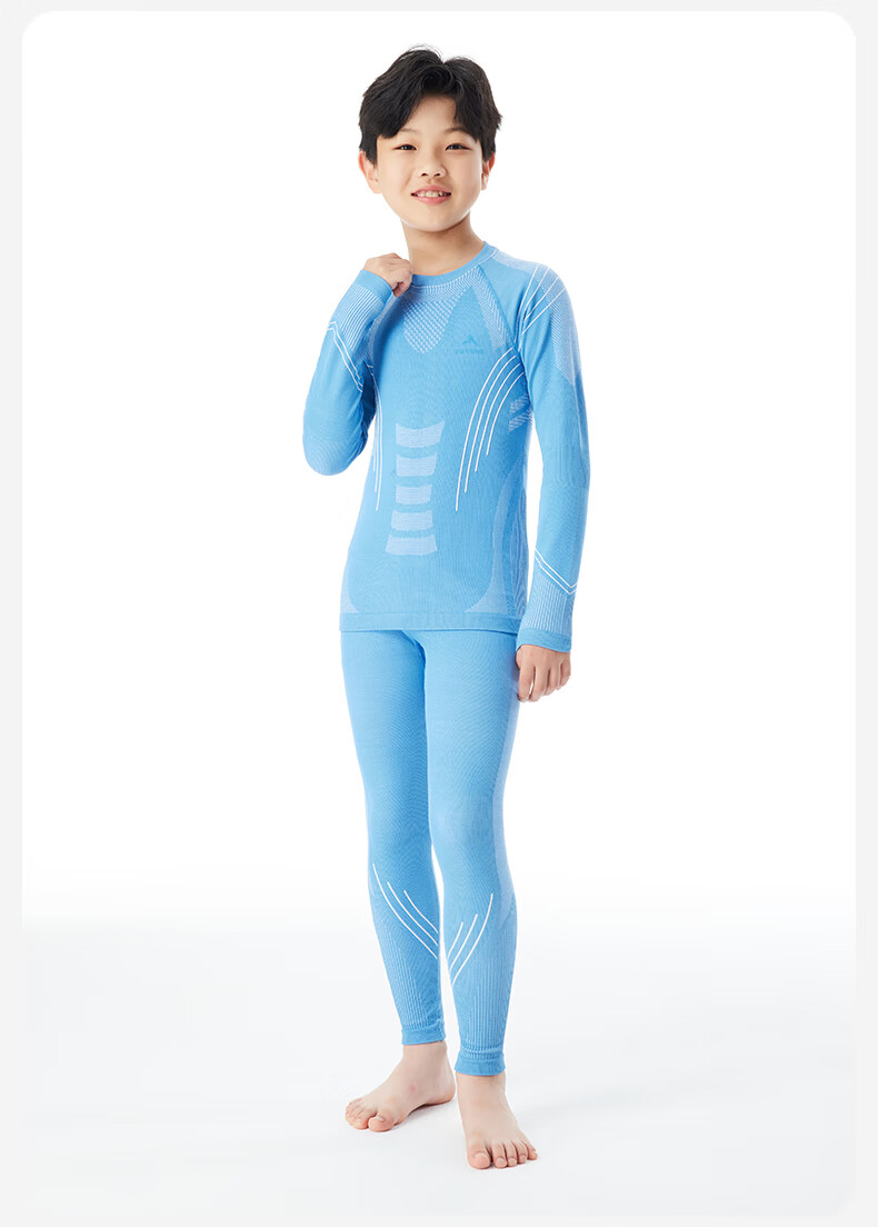 SURPINE Children's Merino Wool Ski Quick-Dry Shirt, Moisture-Wicking Antibacterial Underwear 15