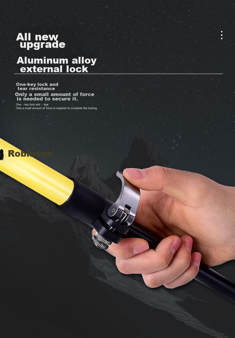 Lubinxun Carbon Fiber Aluminum Alloy Ultra-Short Ultra-Light Portable Folding Telescopic Trekking Pole for Men And Women, Trail Running Cane 2