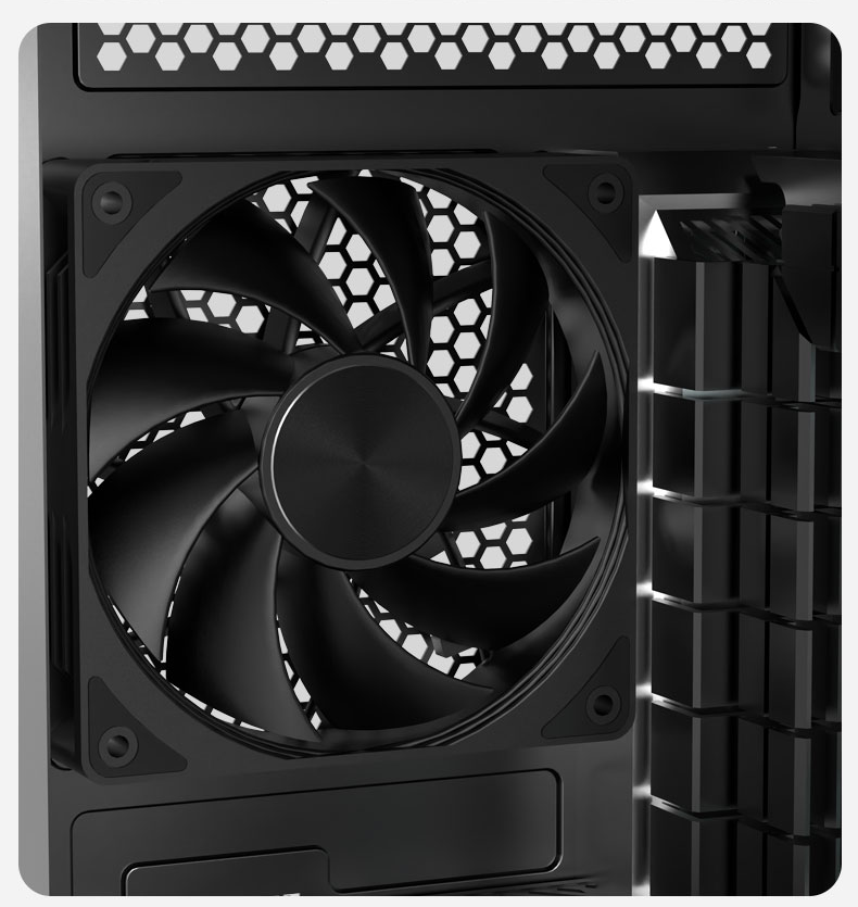 Great Wall Archimedes X120 Performance Edition 12CM Fan (70CFM High Airflow, Aluminum CD Pattern, 2000 RPM, PWM, Silicone Pad, 60CM Long Cable) 12