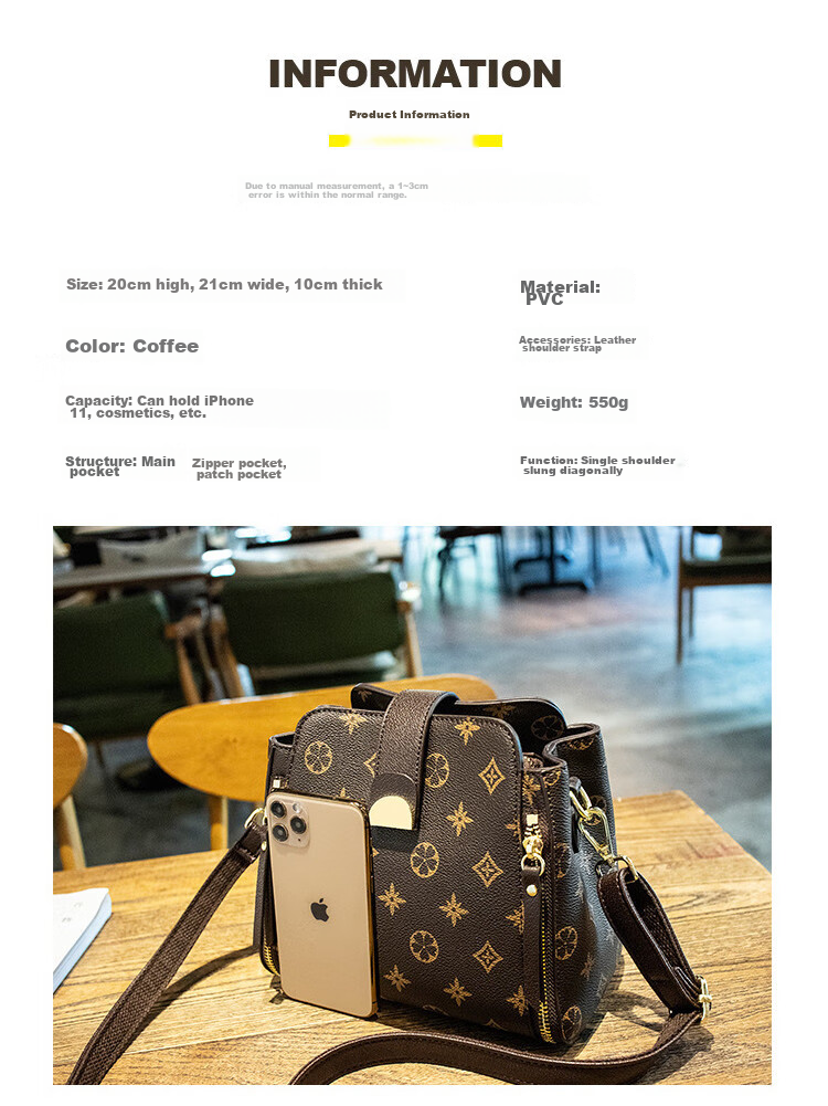 Aiqinghai Handbag, Women's Bucket Bag, Crossbody Shoulder Bag, Large Capacity, Light Luxury Brand, Birthday And Mother's Day Gift, Practical Present for Mom 11
