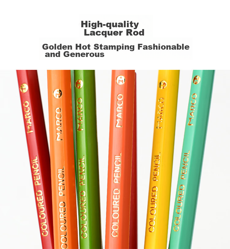 MARCO Oil-Based Erasable Colored Pencils, 36-Pack, for Students, Children, Boys And Girls, Beginner Drawing, Coloring, Art Supplies, Painting Tools, Art Materials, Birthday Gift, Back-To Set 10