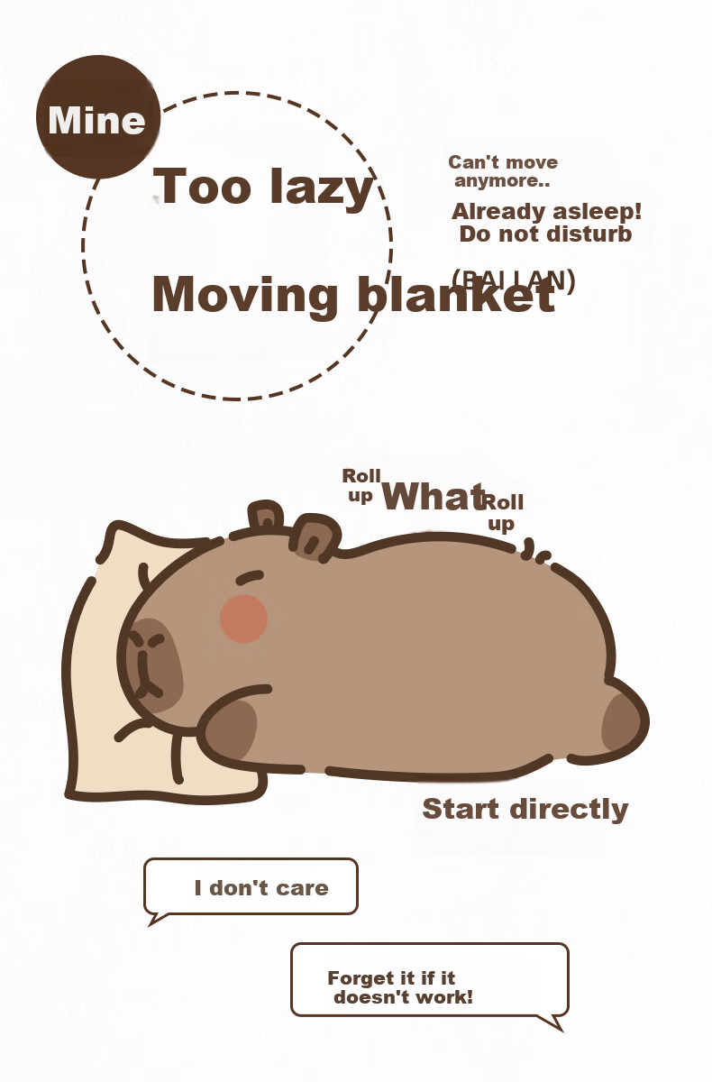 Shandian Capibara Office Student Nap Blanket, Summer Air Conditioning Sofa Nap Shawl Blanket, Cover Blanket 2