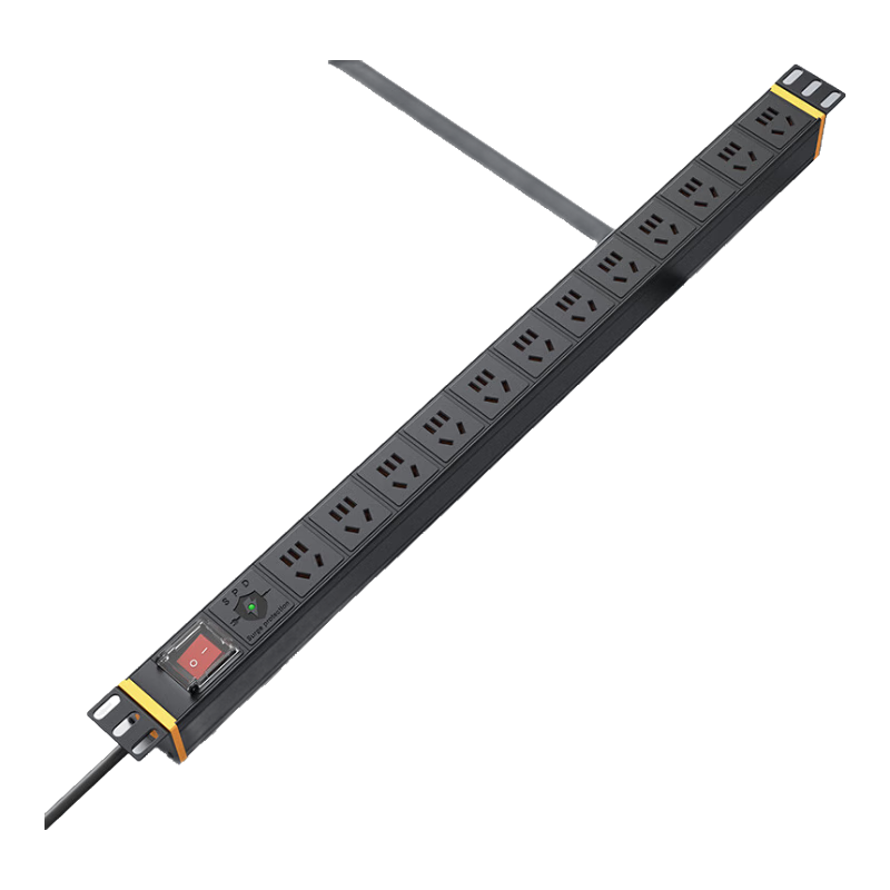 PDU Cabinet Power Strip 1.8m 12-Socket 10A Surge-Protected Industrial PDU with Master Switch FK61122