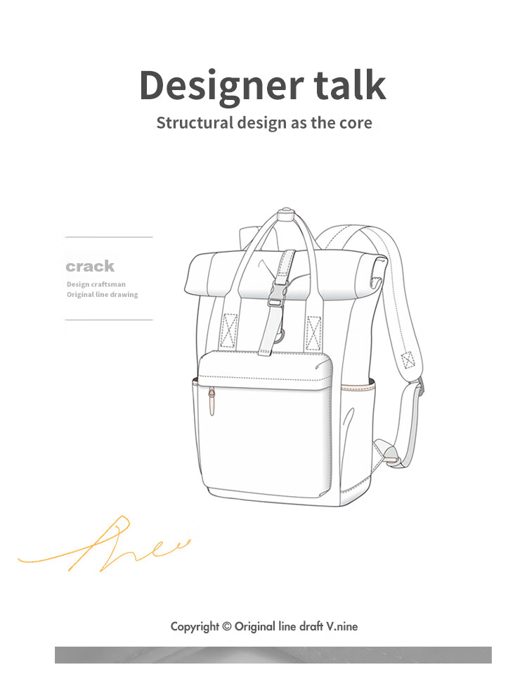 V.NINE Backpack, Large Capacity Travel Bag for Men And Women, 14/15 Inch Laptop Bag, Student Bookbag, Couple's Backpack 6