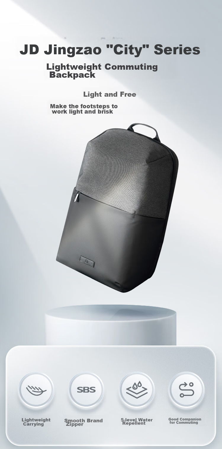 JD Original Commuter Backpack, Business Travel Large Capacity, for Men And Women, Students, Laptop Bag, Schoolbag, Dark Gray 1