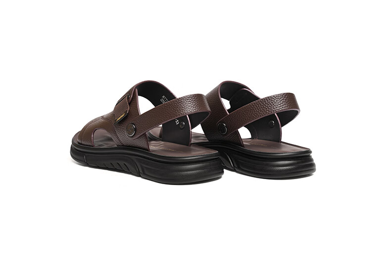Red Dragonfly Men's Sandals 26 Summer Cowhide Non-Slip Soft Sole Dual-Wear Beach Leather Sandals WTT250402S Brown Size 42 24