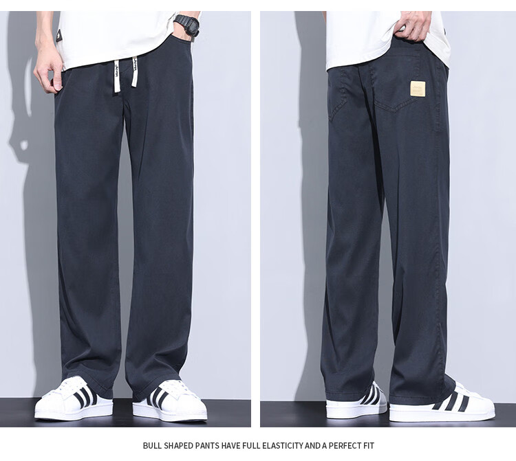 JEEP [Tencel Thin] High-End Casual Pants for Men, Loose Straight-Leg Ice Silk Wide-Leg Trousers for Summer 2026 9