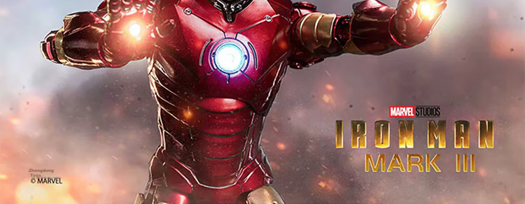 Marvel Iron Man MK3 Action Figure, 10th Anniversary Edition, Collectible Articulated Model Display Piece 20