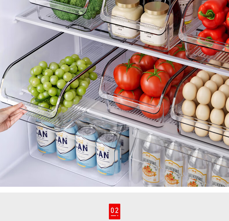 KATEI STORY Japanese Refrigerator Storage Box, Drawer-Style Food Container, Food-Grade Vegetable And Egg Freezer Organizer, Storage Solutio 5