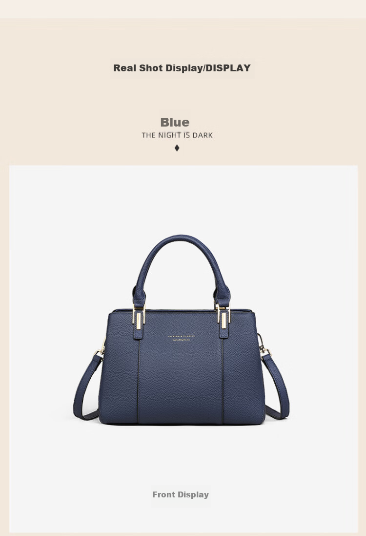 Aiqinghai Leather Handbag, Women's Bag, Large Capacity Tote Bag, Shoulder Crossbody Bag, Practical Birthday And Mother's Day Gift for Mom 9