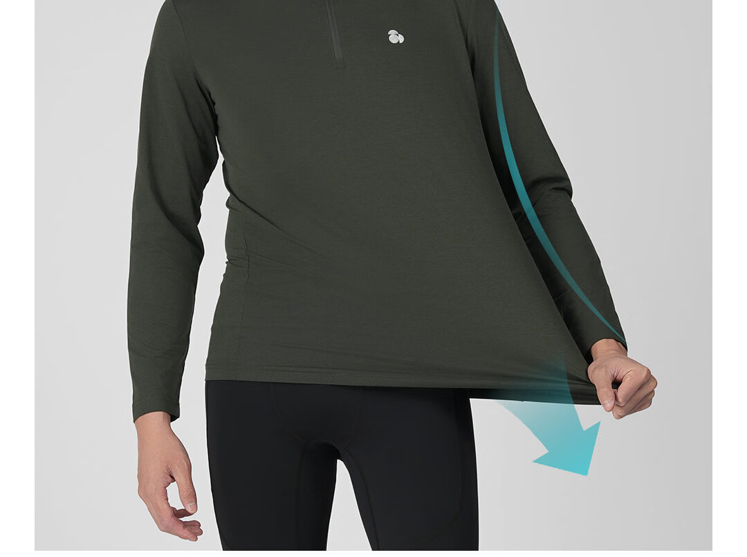 SCALER Quick-Dry T-Shirt for Men And Women, Outdoor Sun Protection UPF50+, Running Stand Collar Long Sleeve Breathable Elastic Top F4616D16 5