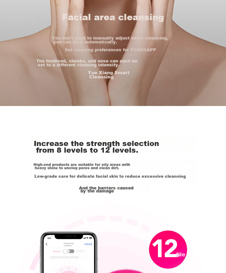 FOREO Luna Facial Cleansing Device, LUNA Mini3 Purifying Cleansing Device, Balances Oil, Face Washing Instrument, Pore Cleaner, Cherry Red Rechargeable Model 20