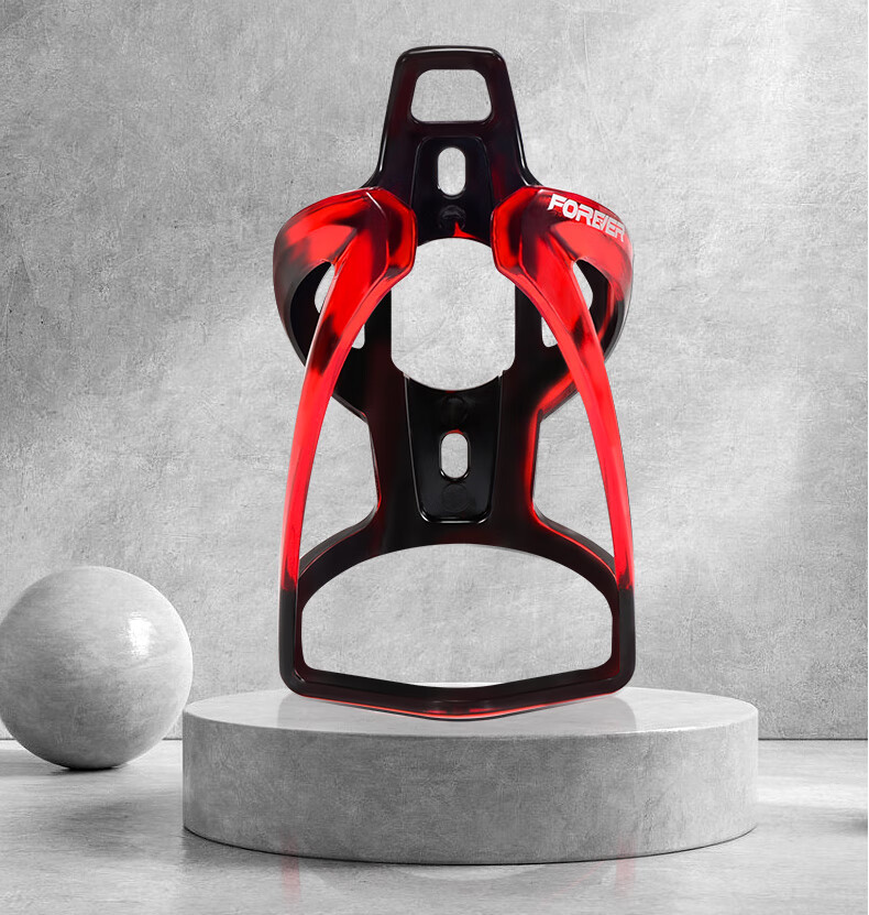 FOREVER Colorful Water Bottle Cage for Mountain Bike, Road Bike, And Folding Bike Universal Cycling Water Bottle Holder Cycling Accessory Equipment Black And Red 2