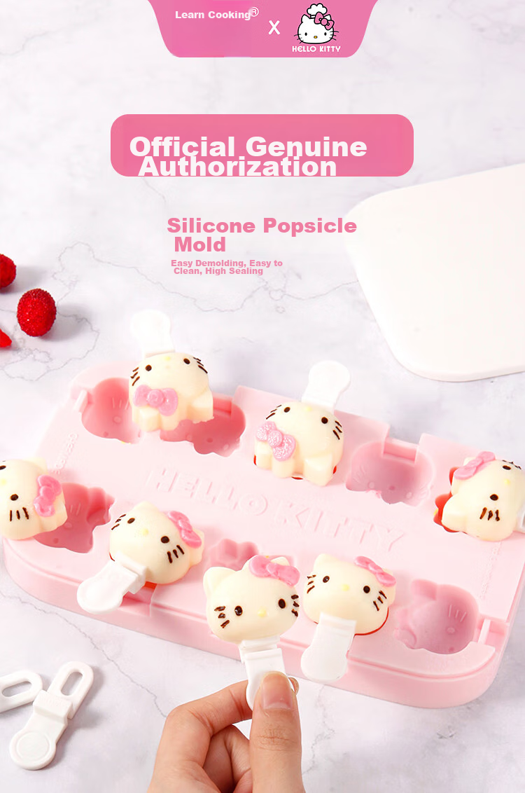 Xuechu Ice Cube Mold, Silicone Ice Tray, Homemade Ice Cream Mold with Lid, Baby Home Use Popsicle Mold for Jelly And Fruit Candy 1