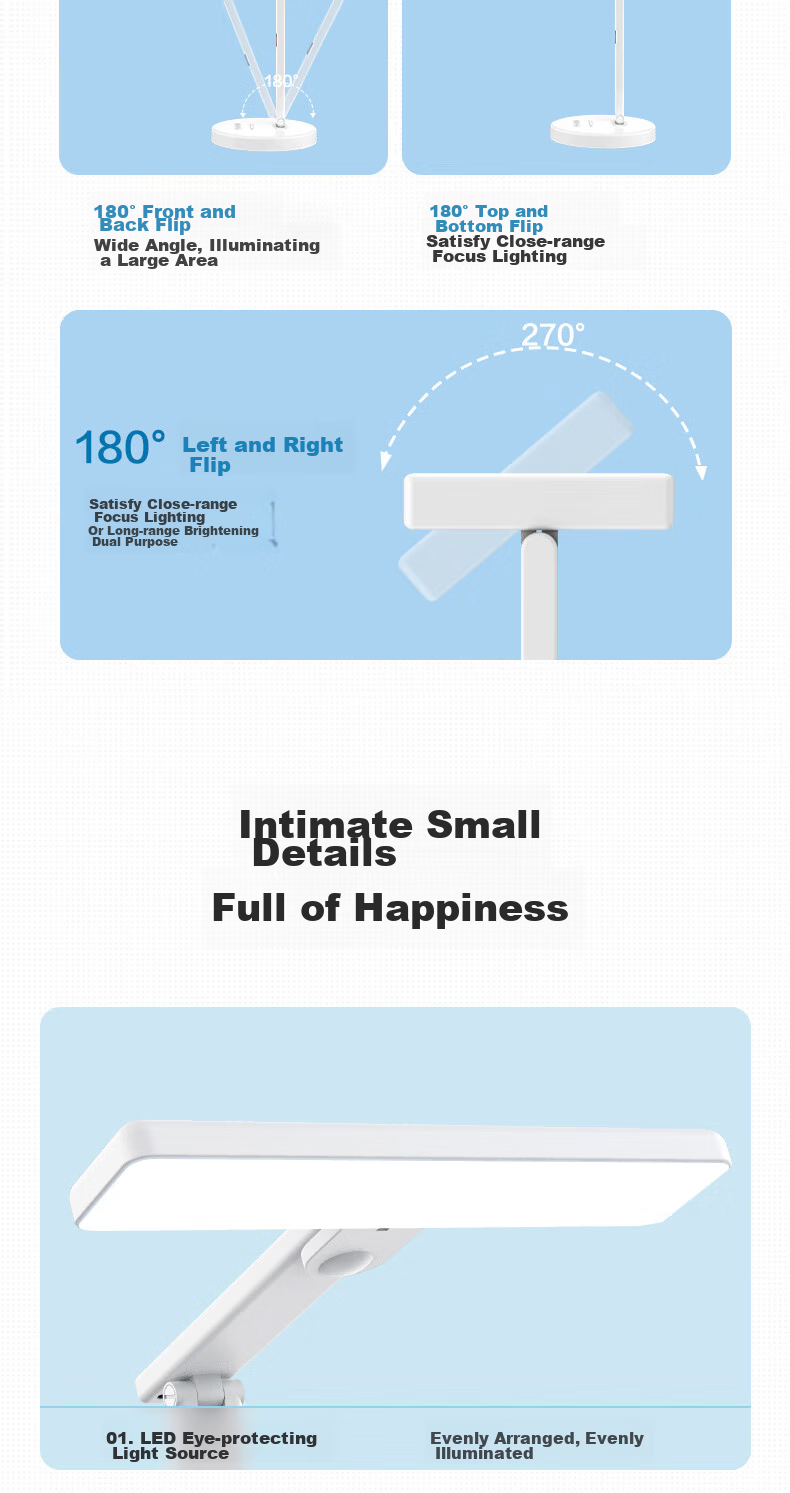 Jingqian Desk Lamp, Eye Protection Light for Students And Children, Full Spectrum Lamp, Specialized for Study, Reading Light, Dormitory Bedroom Bedside Lamp 13