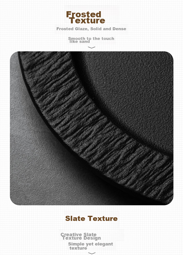 Banwushenghuo Steak Plate, Western Dinner Plate, Ceramic Plate, Home Luxury High-End Feel, Western Tableware, Pasta Plate, Steak-Specific Plate 10
