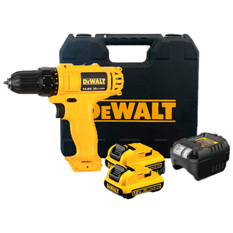 DEWALT 12V Lithium-Ion Drill Driver Electric Screwdriver Two Batteries One Charger Set DCD700DK2-A9
