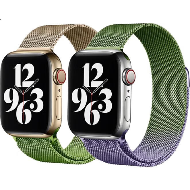 Ремешок ESCASE Milanese для Apple Watch SE 3/8/7/6/5/SE, миланская нержавеющая сталь с магнитным замком, двойной цвет, размер 38/40/41 мм