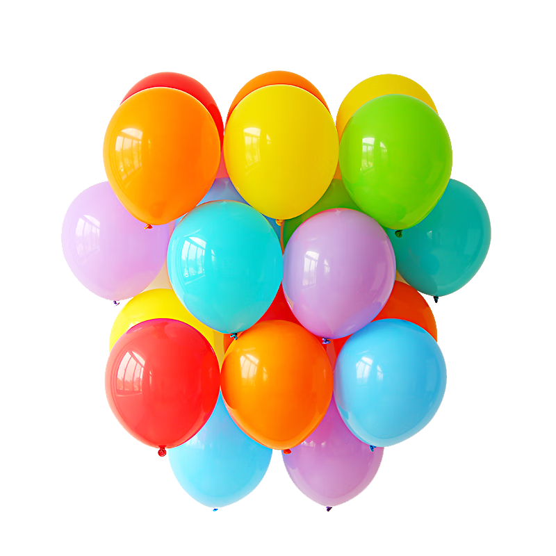 Duomeiyi Birthday Balloon, Children's Decoration, Birthday Scene Setup, Happy Atmosphere Props, 10-Inch Vintage Balloon with Ribbo