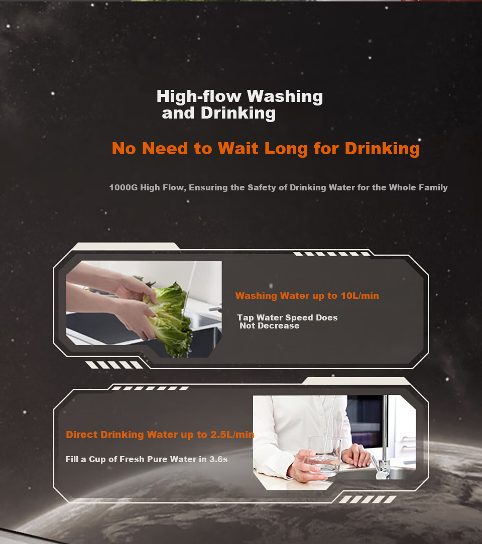 Joyoung Direct Drinking Water Purifier, 1300G Flow Rate, Dual Water Output, RO Reverse Osmosis Under-Sink System, 6-Year Long-Lasting RO Membrane Water Purification Machine R509 11