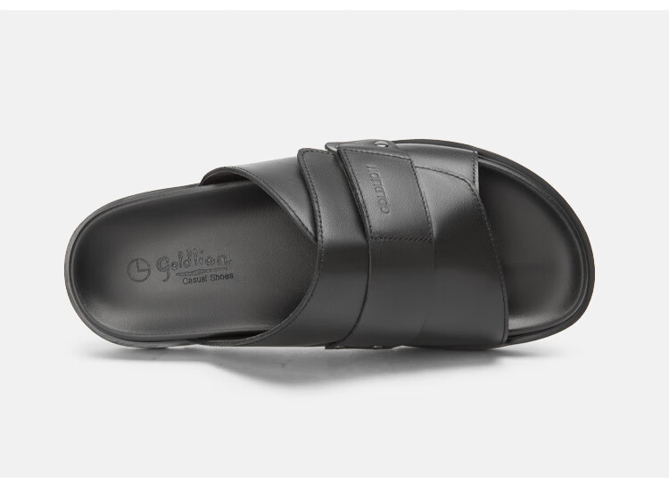 Goldlion Men's Summer Wearable Slippers Men's Velcro Sandals G542520008AAF Black Size 40 8