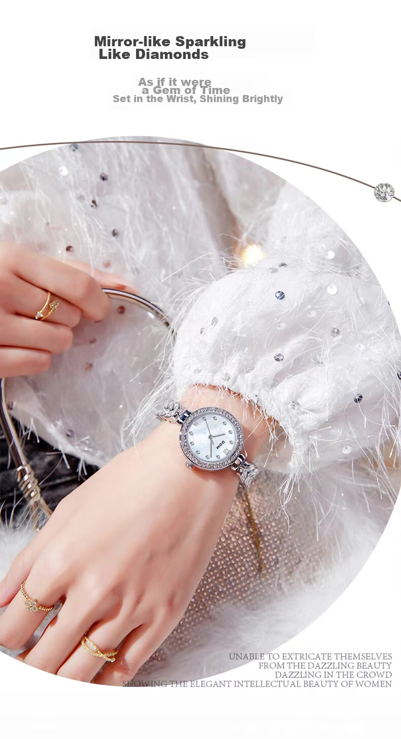 DOM Ju Jingyi's Same Style Mermaid Watch, Women's Light Luxury Exquisite Niche Small Dial, New Year's Day Gift for Girls 7