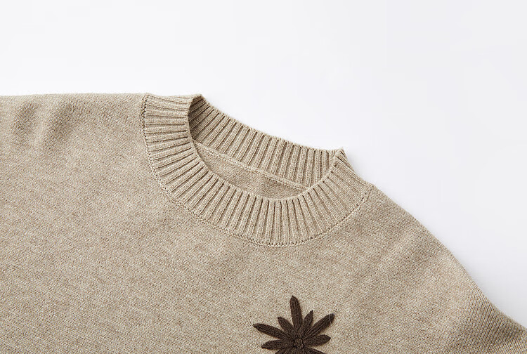 Dme [Meilard Style Sweater], Elegant Round Neck Loose Long-Sleeve Knit Top for Women, Spring And Autumn Seaso 4