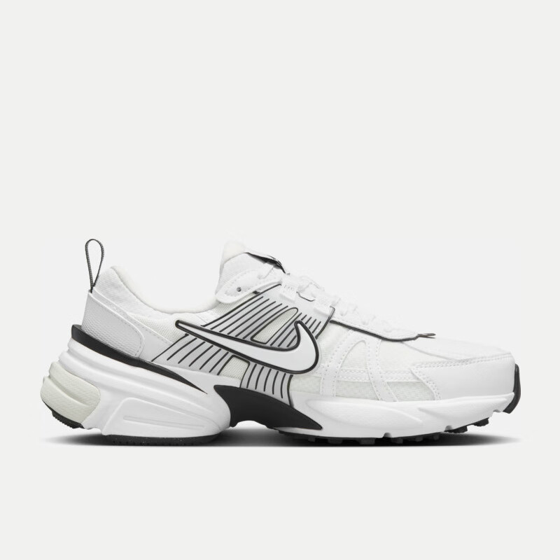 NIKE Women's Casual Shoes V2K RUN Sneakers HF5342-100, White And Black, Size 36.5 3