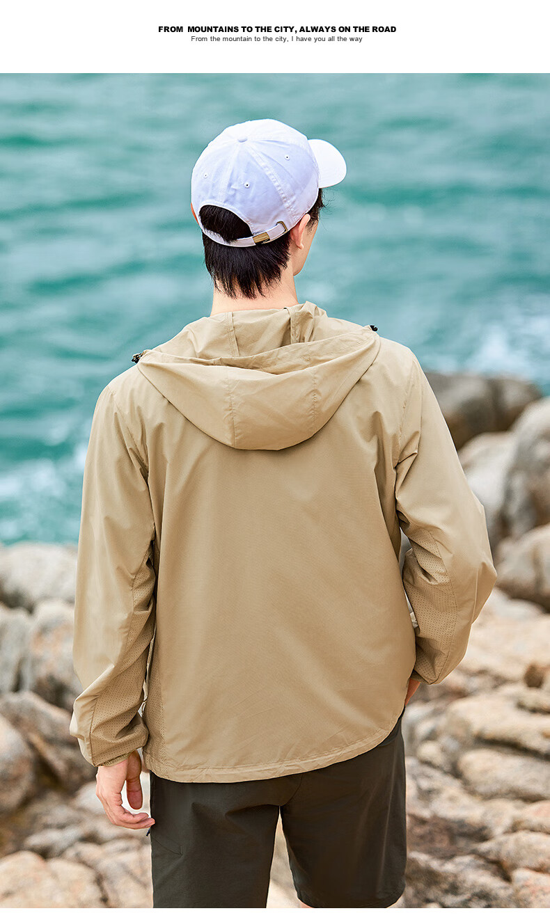 Pioneer Camp Fengdie Sun Protection Jacket for Men, Summer UV-Resistant Outdoor Sun Protection Clothing, Lightweight Loose Breathable Top for Me 16