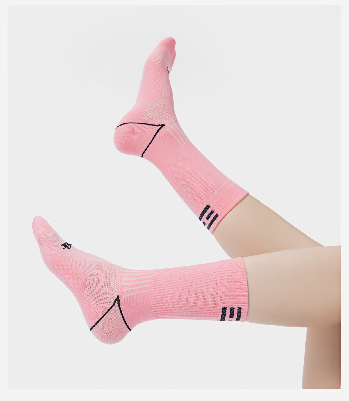 Santic Reflective Cycling Socks Breathable Sweat-Wicking Outdoor Sports Socks Qimen Black L/XL 18