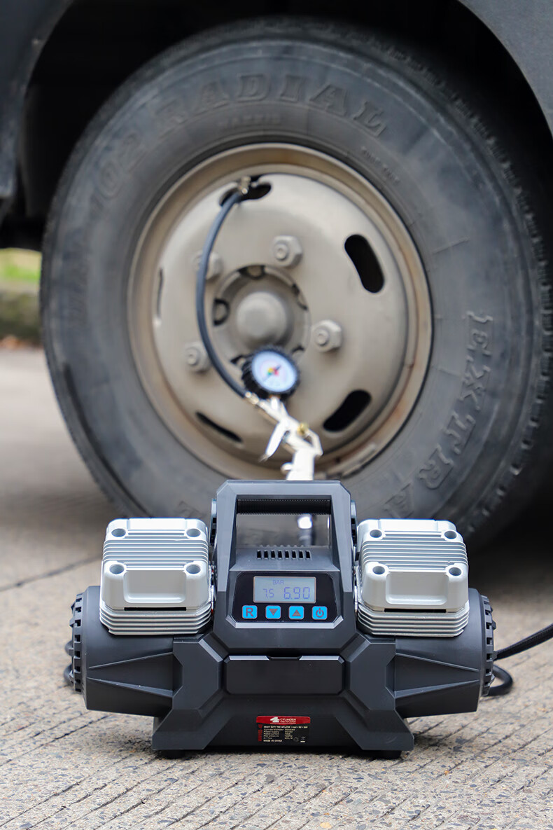 DIANJUE Car Air Pump, Four-Cylinder High-Pressure High-Power, for Off-Road Vehicles, Large Trucks, RVs, Tire Inflation Pump, Air Compressor, Single Tube 17