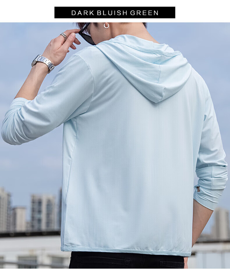 Warrior Sun Protection Jacket for Men, Summer UV-Resistant Breathable Hooded Sun Protection Clothing, Men's Outdoor Fishing Coat 27