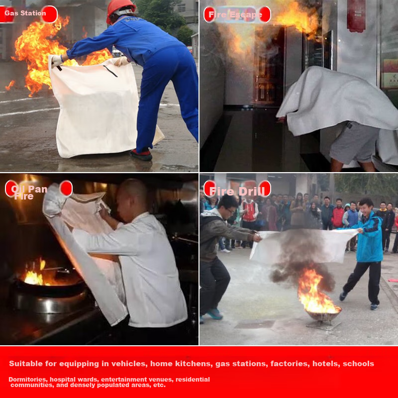 Огнестойкое одеяло JINGXI, противопожарное одеяло, аварийное одеяло для коммерческой кухни, дома, офиса, здания, фабрики, стекловолокно, спасательное одеяло, 1,5 метра