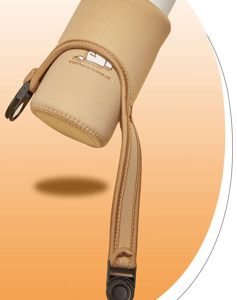 SNOOPY Insulated Direct Drinking Water Cup Universal Set Anti-fall Sleeve Cup Bag Anti-scalding 480-500ml Hand-carrying Shoulder Strap Dual-use 1