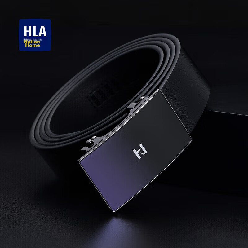 HLA Men's Belt with Automatic Buckle, Inner Wear Trunk Belt, Genuine Leather, No Lining, Birthday Gift, Fashionable New Style, for Boyfriend Or Husband, Trendy