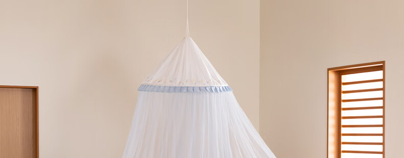 MEDOGA Class A Maternal And Infant Palace-Style Floor Mosquito Net, Home Use, Ceiling-Mounted, No Installation Required, Princess Style, Light Beige, 1.8 Meters [Romantic And Elegant] 34