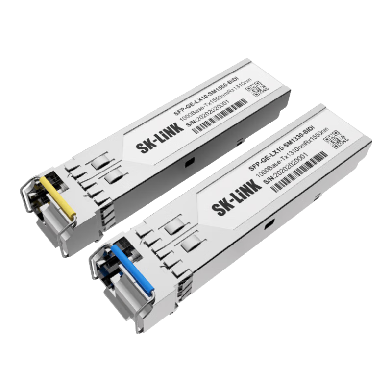 SK-LINK Gigabit Single-Mode Single-Fiber SFP Optical Module, 1310/1550nm, LC Port, 1.25G Fiber Optic Module, Transmits up to 10KM, Compatible with Huawei