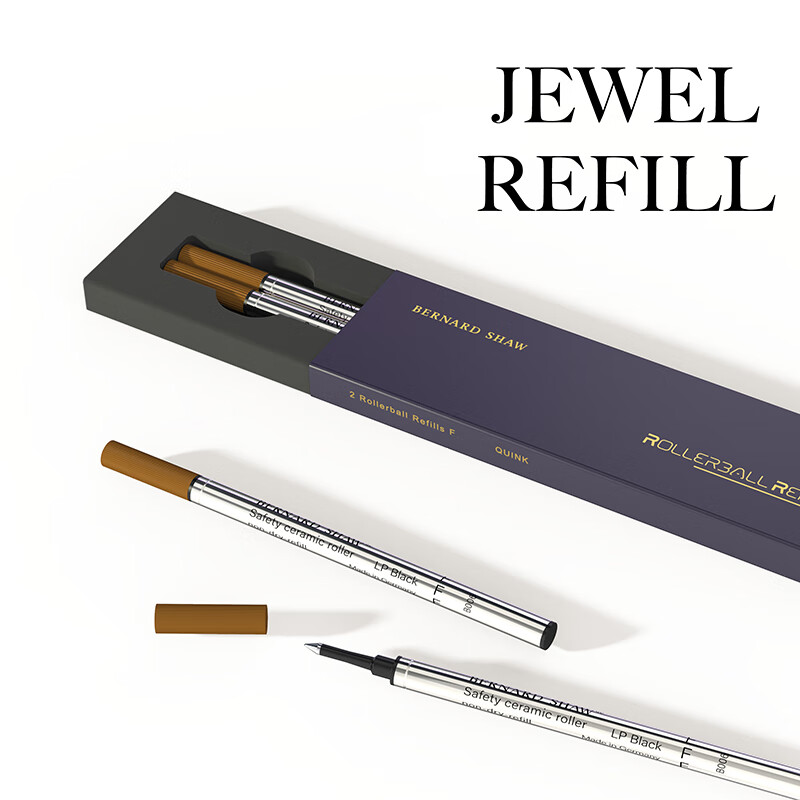 Bernard Shaw Refill Ballpoint Pen Refills, Black, Pack of 2