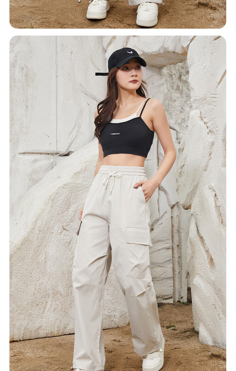 BOPRUIEY Women's Cargo Pants 2025 Summer Outdoor Sports Tactical Pants Straight-Leg Tapered Leg Couple Paratrooper Casual Pants for Wome 7