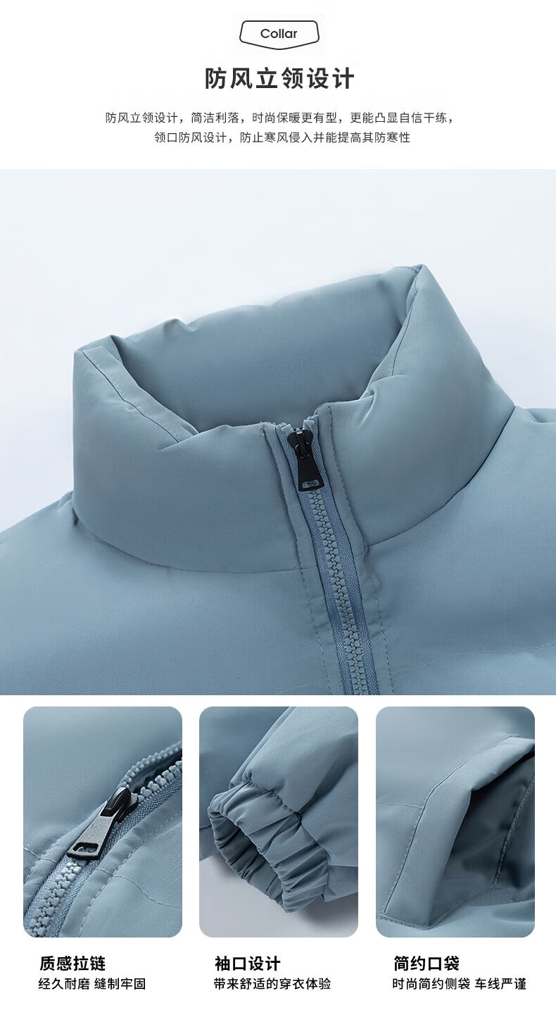 NASA MARVEL Men's Cotton Padded Jacket Winter Thick Warm Casual Trendy Couple's Coat 5