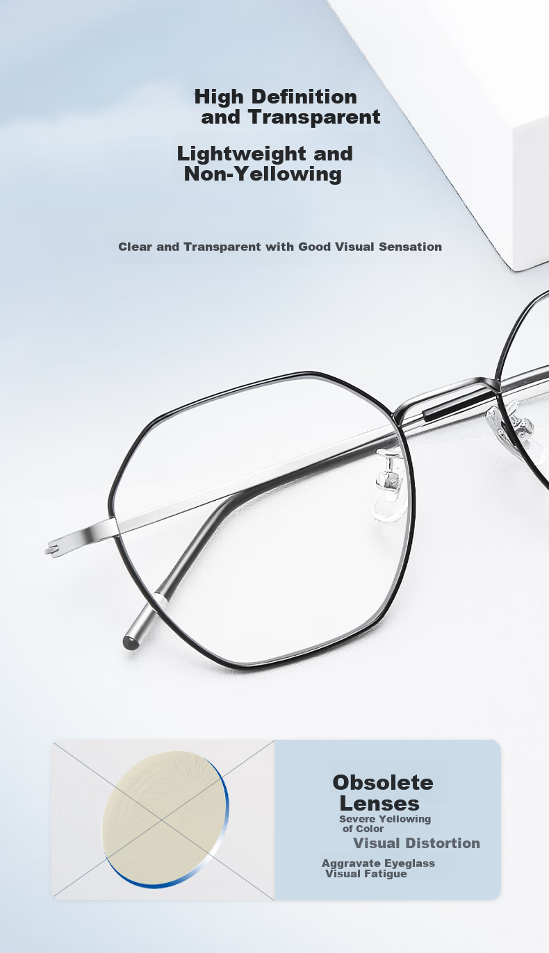 LOHO Blue Light Blocking Glasses Full Titanium Frame for Men And Women Students Fashionable Non-Prescription Eyeglasses Frame LH0089003 Rose Gold 4