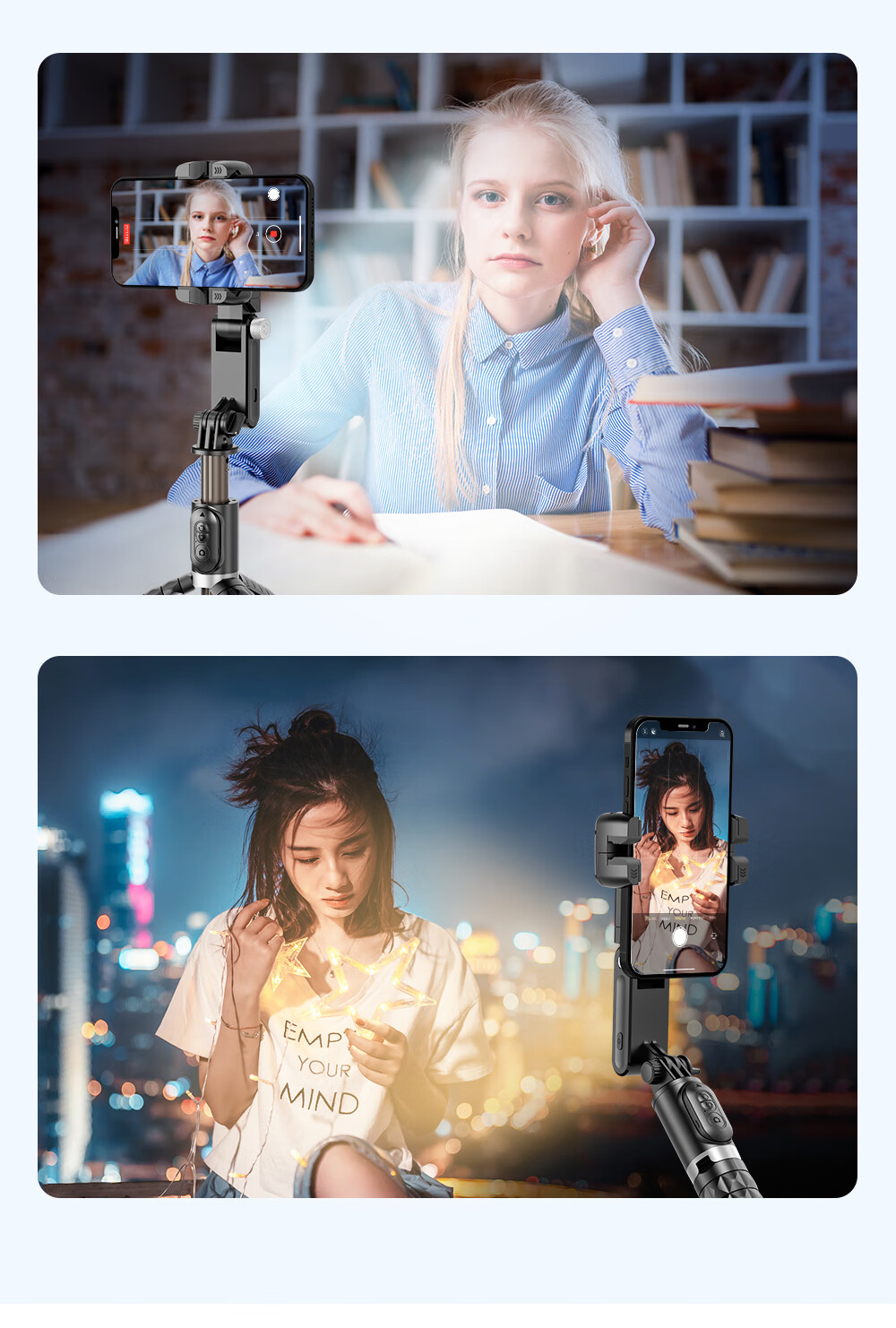 Selfieshow C16 Upgraded Mobile Phone Stabilizer Handheld Gimbal Full-Automatic 360-Degree Rotation Tracking Live Streaming Short Video Vlog Travel Selfie Stick 11