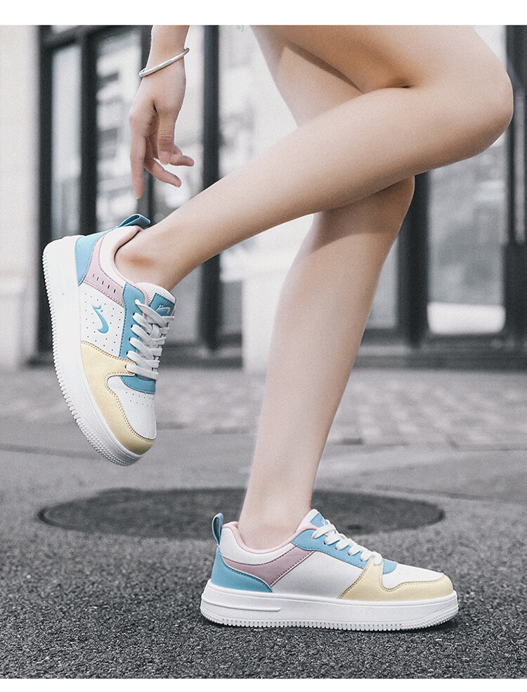 Guirenniao Women's Sneakers New Couple Casual Shoes Thick Sole Sports Shoes White/Black Size 38 33