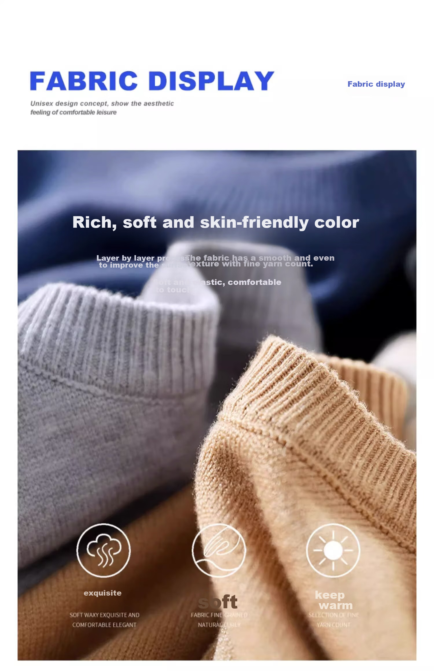 GENIOLAMODE [Aorui Peng Endorsed] Men's Sweater, Winter Warm Round Neck Base Layer Inner Wear Knitted Sweater, Khaki, 3XL 9