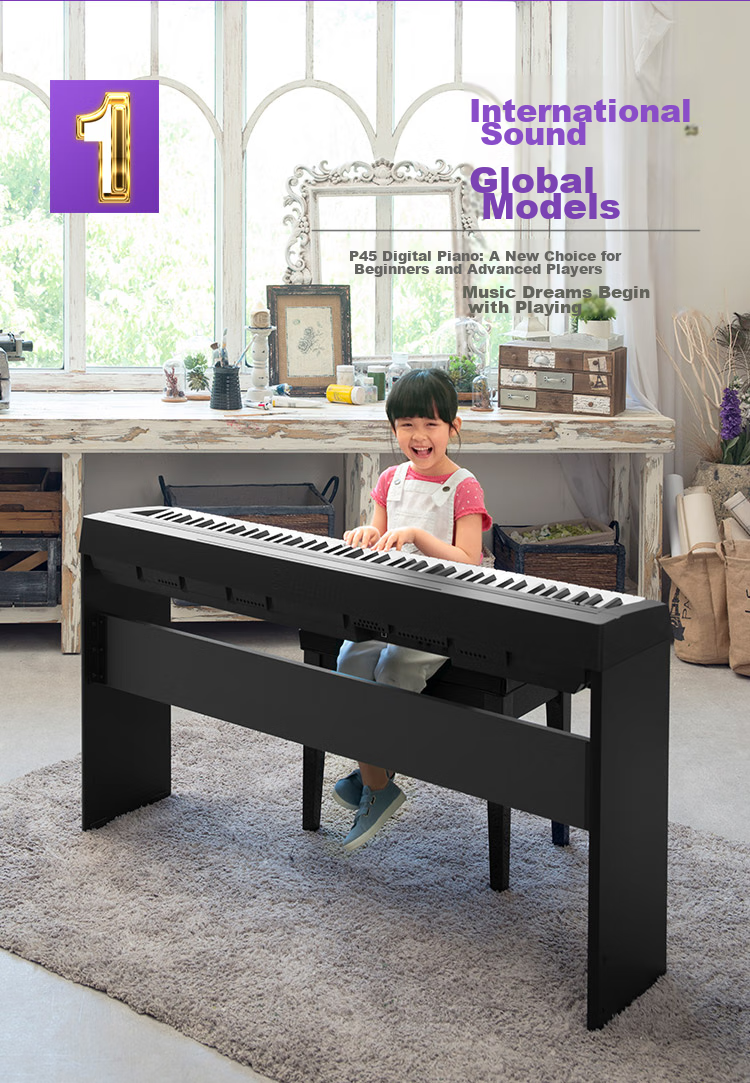 YAMAHA P45 Digital Piano, 88 Weighted Keys, Portable Smart Digital Keyboard for Adults And Children + Accessories 6