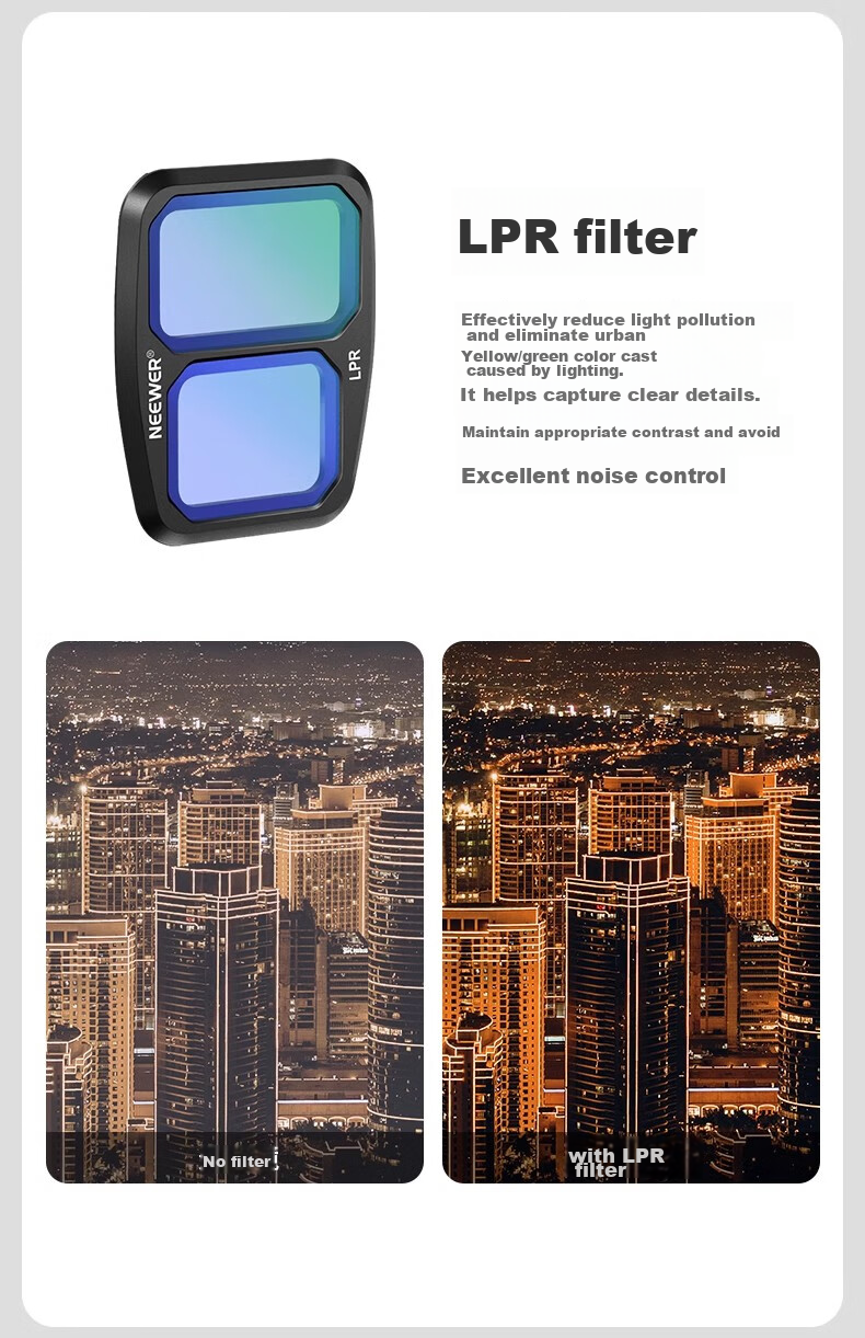 NEEWER Filter Kit for DJI Air 3 Drone: UV/CPL/ND8/ND16/ND32/ND64 Protective Neutral Density Filters ND Filters for Landscape Photography 10
