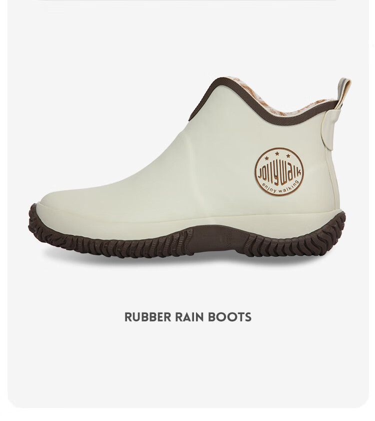 Jolly Walk New Women's Rain Boots, Low-Cut Fashion Waterproof Rain Shoes, Short Rubber Overshoes JW228-1 Orange 39 17